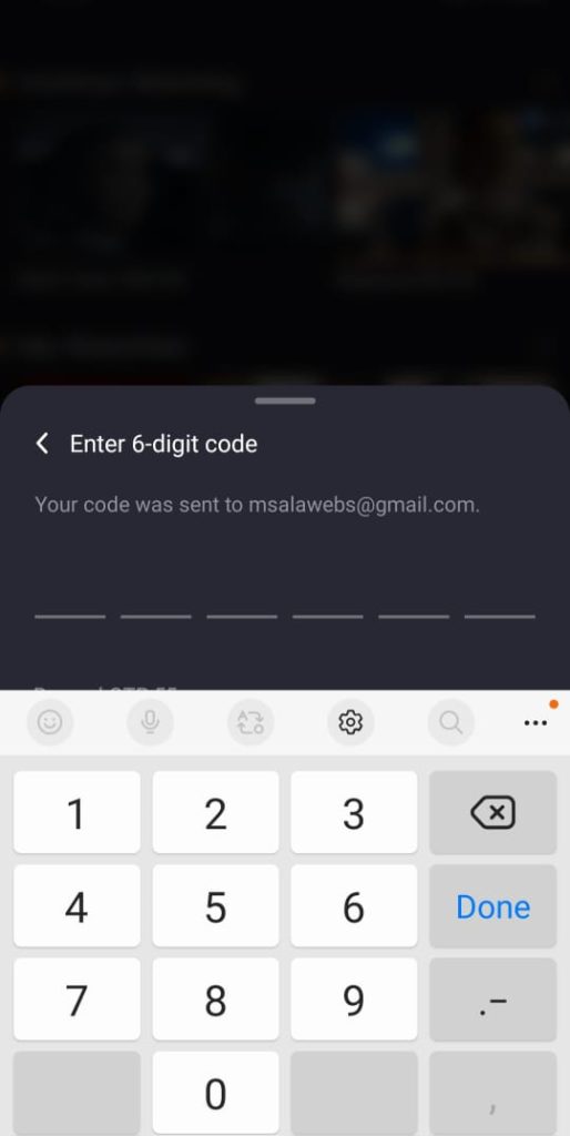 Enter 6 Digit OTP Code